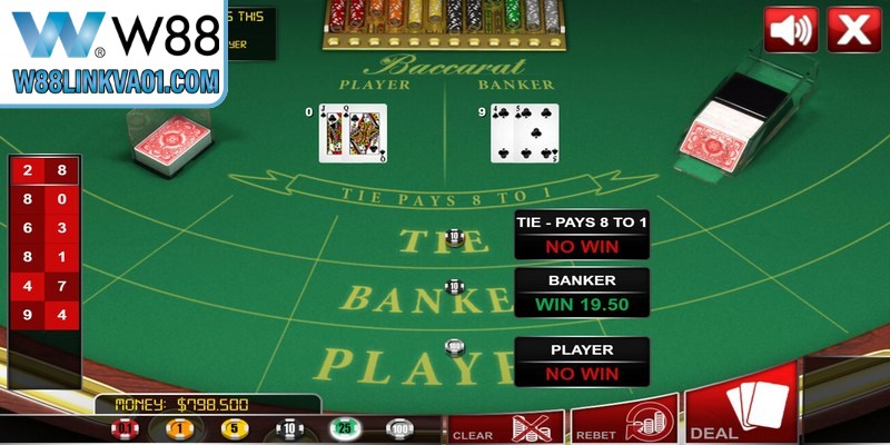 Baccarat W88 được xây dựng dựa trên phiên bản truyền thống hấp dẫn Baccarat W88 được xây dựng dựa trên phiên bản truyền thống hấp dẫn